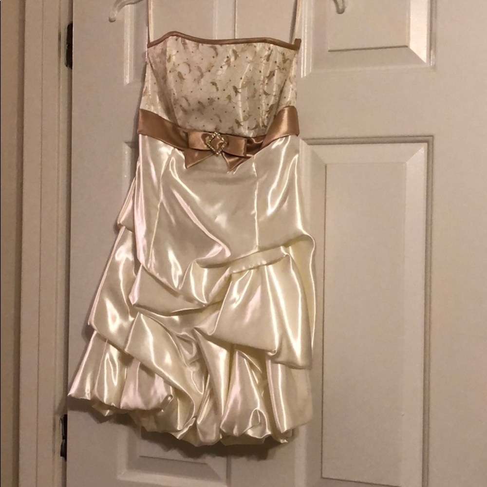 Fancy satin cocktail dress!
